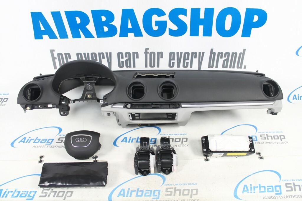 Airbag kit Tableau de bord noir/gris Audi A3 8V