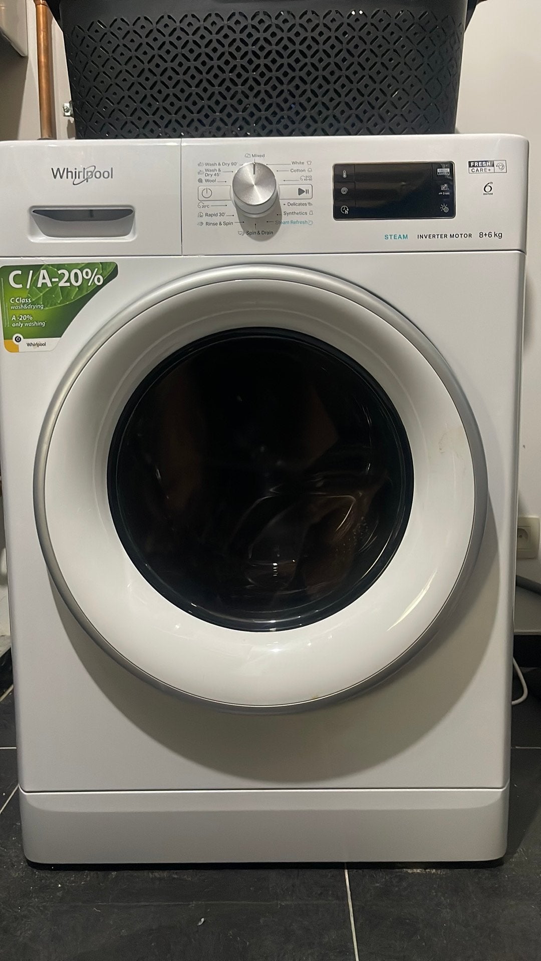 Twee in één ,wasmschine en droogkast, Enlèvement, Comme neuf