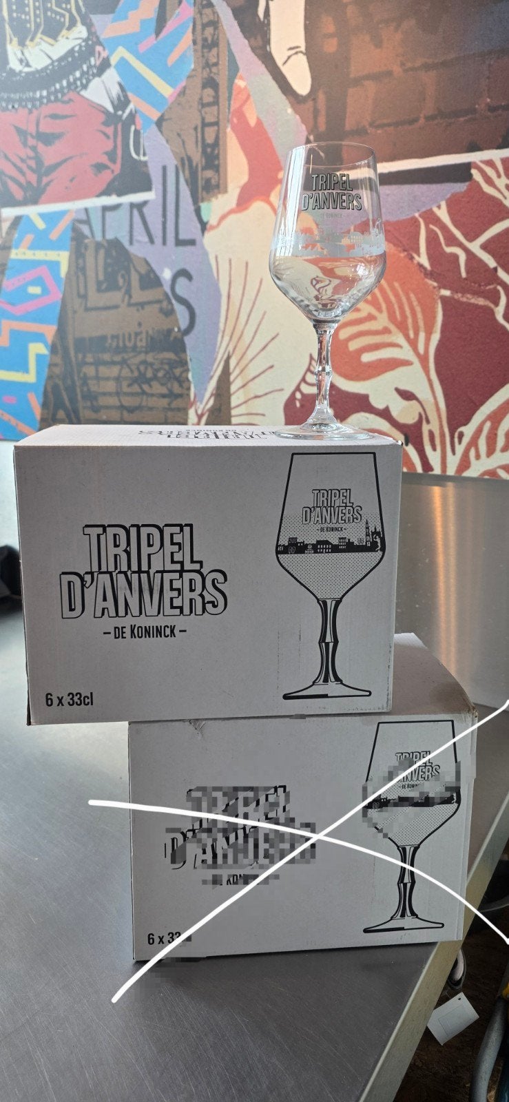 6 glazen tripel d'anvers, Ophalen