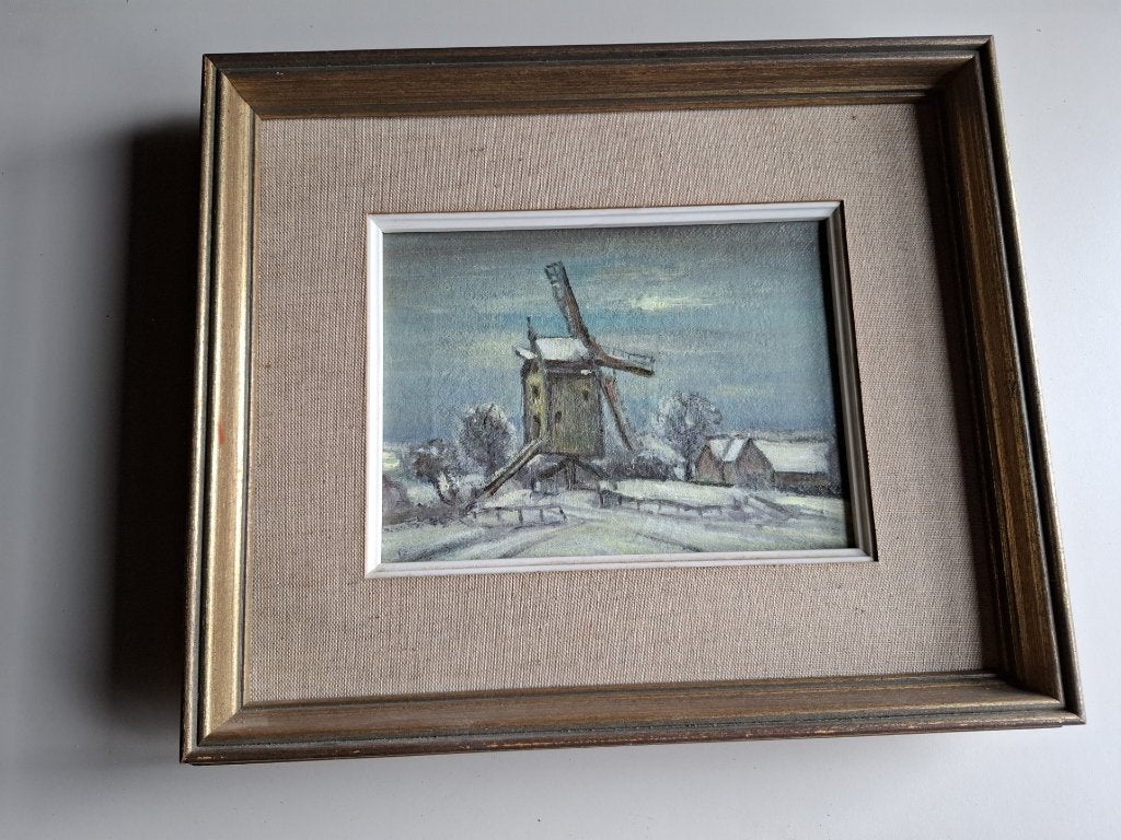 Mooi schilderijtje, Antiquités & Art, Sous verre, Paysage, Enlèvement, Pastel
