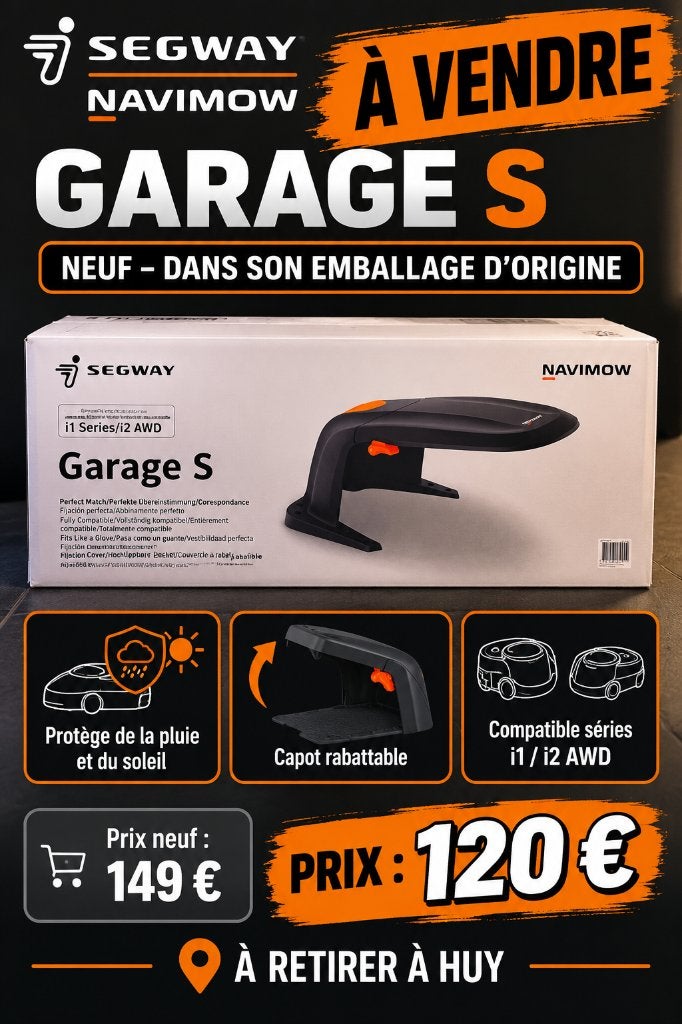 GARAGE ROBOT TONDEUSE SEGWAY  NAVIMOW S, Enlèvement, Neuf