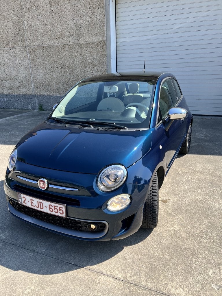 Fiat 500 Lounge 1.2 Benzine 2019 | Navi | Airco | PDC |, Auto's, Voorwielaandrijving, Stof, Blauw, Particulier