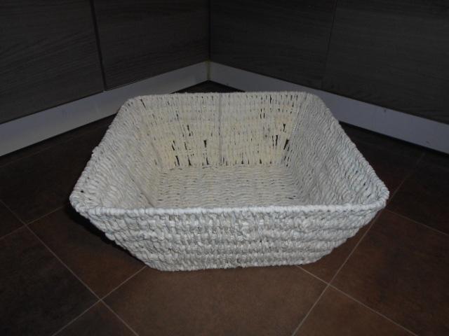 Nouveau panier en osier beige/35 x 35 cm, Neuf, Enlèvement ou Envoi, Osier, Carré
