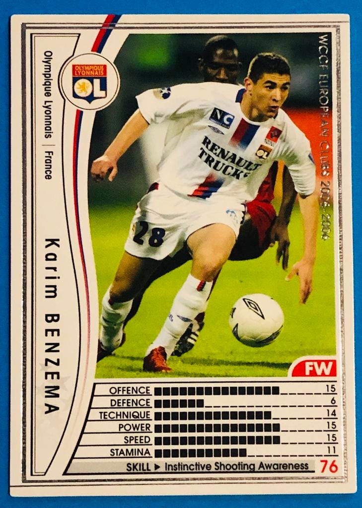 Karim Benzema 2005/06 Panini WCCF LYONNAIS #092 ROOKIE, Verzenden, Zo goed als nieuw, Sticker