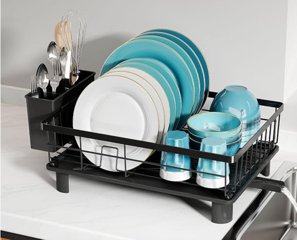 MAJALiS Black Stainless Steel Dish Drainer, Maison & Meubles, Neuf, Enlèvement ou Envoi, Autres marques, Noir
