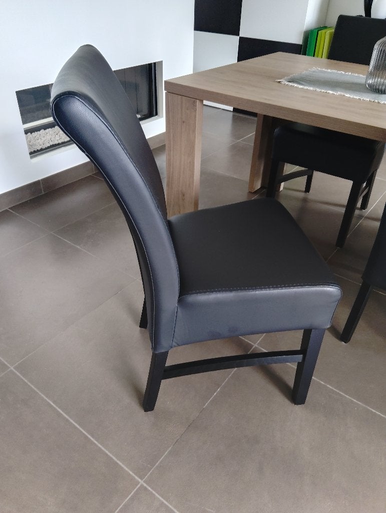 Stoelen eetkamer 6 stuks, Huis en Inrichting, Stoelen, Ophalen, Zwart, Zo goed als nieuw, Hout