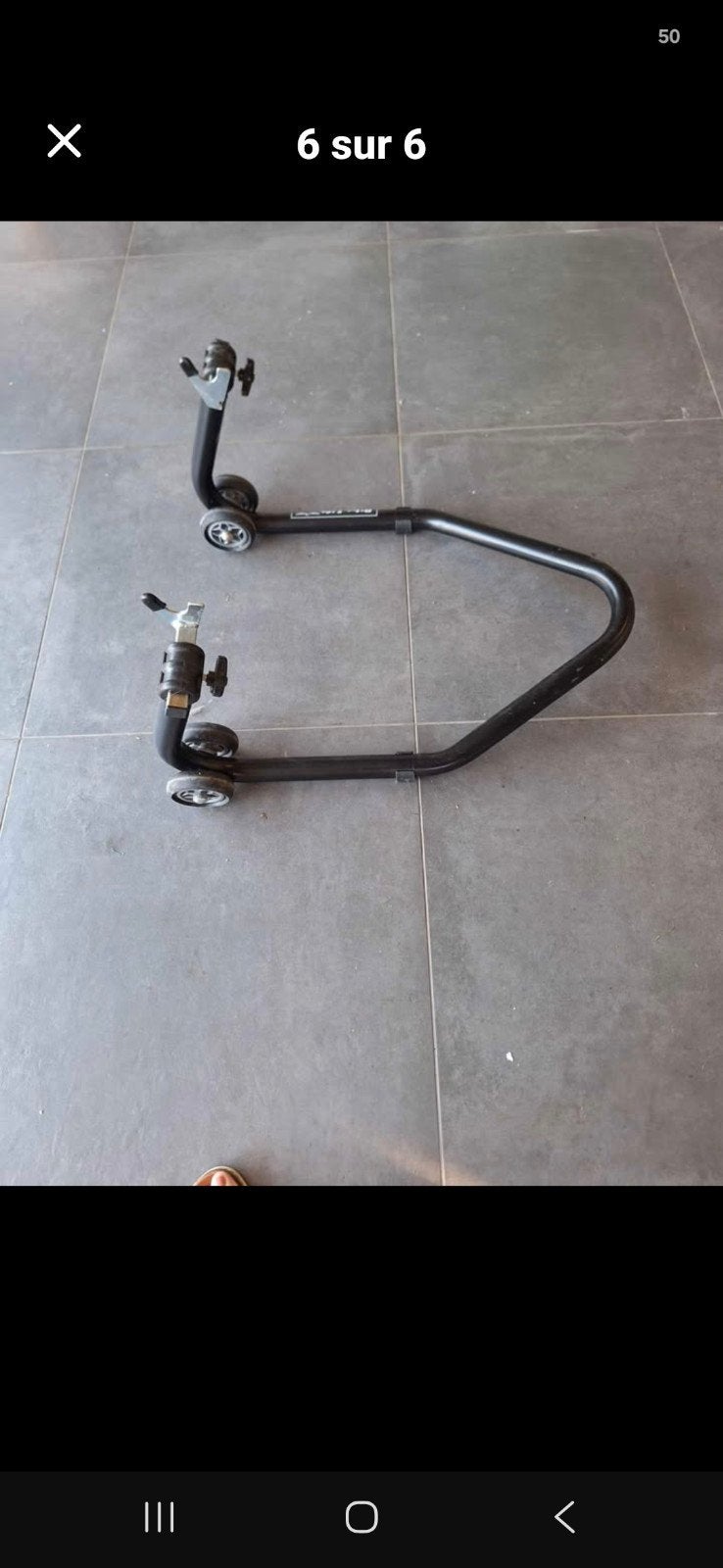 béquille pour moto