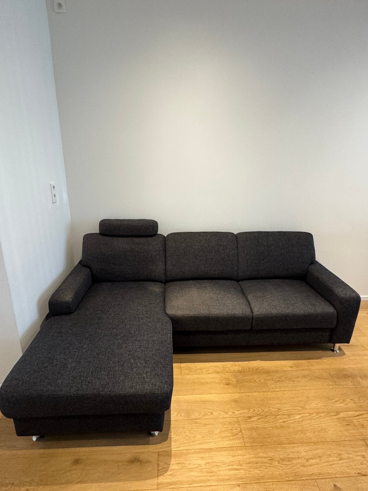 Zwarte zetel, Huis en Inrichting, Zetels | Zetels en Chaises Longues, Gebruikt, Driepersoons, Stof, Ophalen