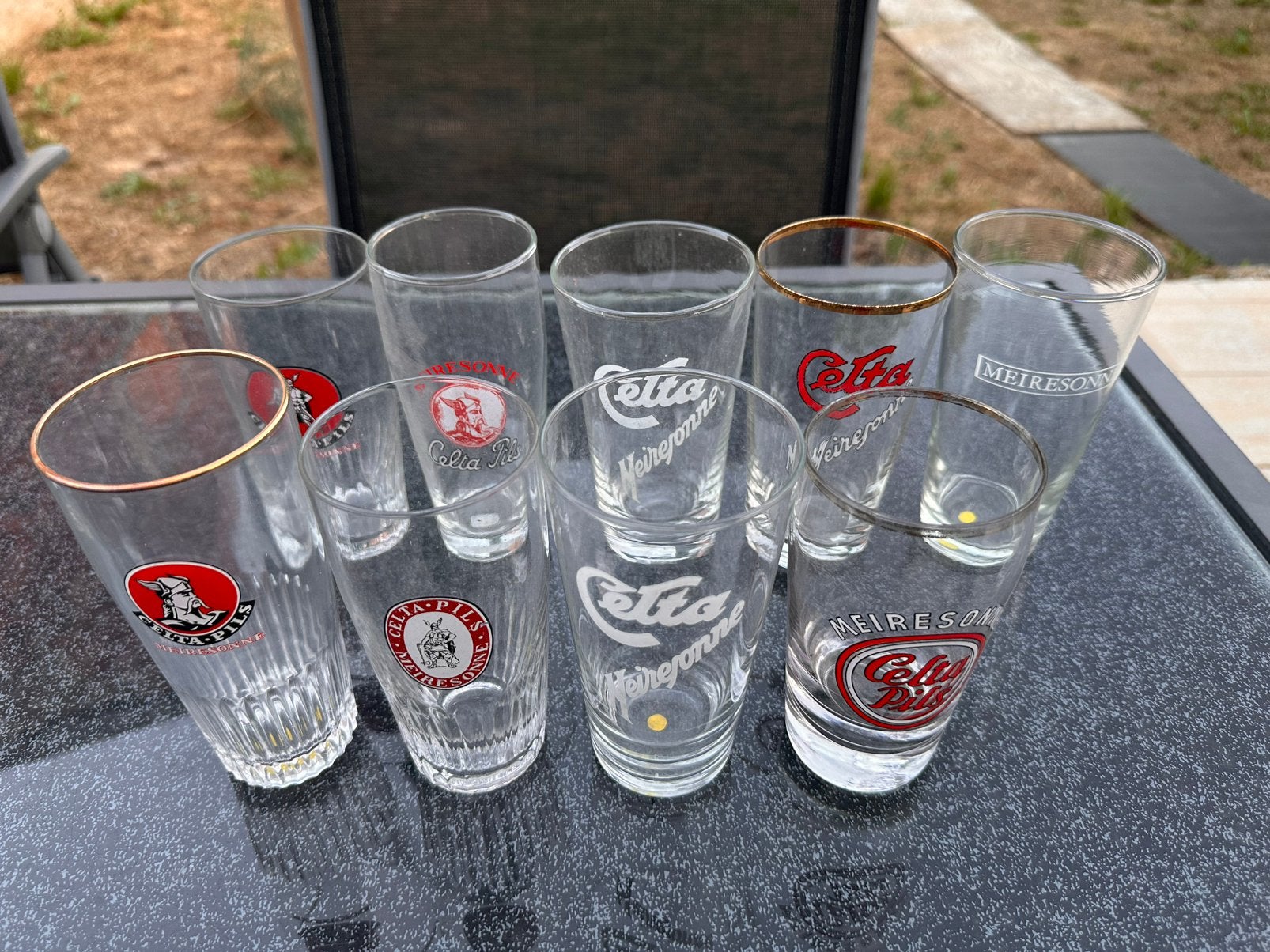 9 verres à bière Celta - Meiresonne, Collections, Enlèvement ou Envoi, Neuf, Verre ou Verres, Autres marques
