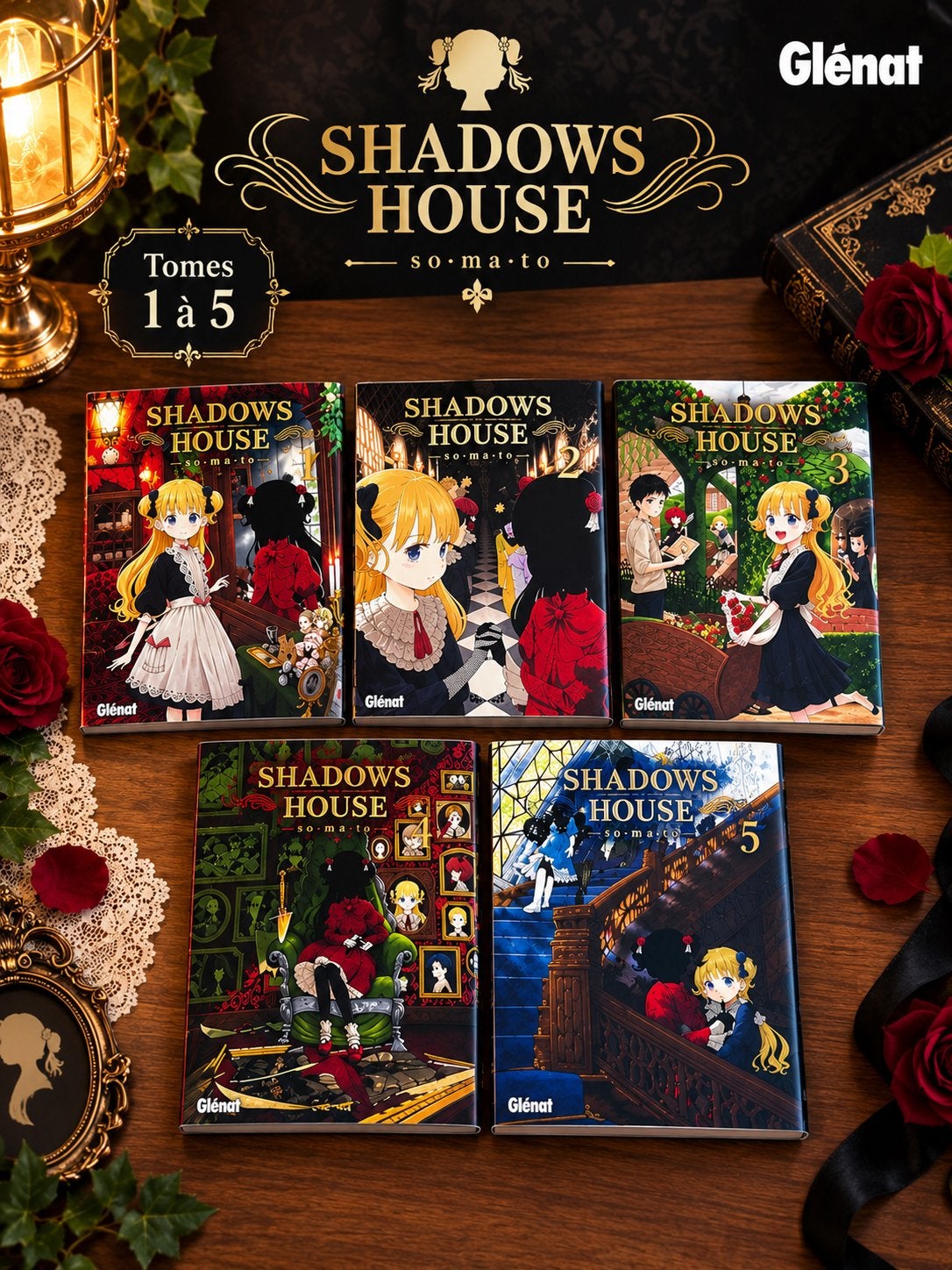 Lot Shadows House Tomes 1 à 5 – Comme neufs – Glénat, Enlèvement ou Envoi, Comme neuf