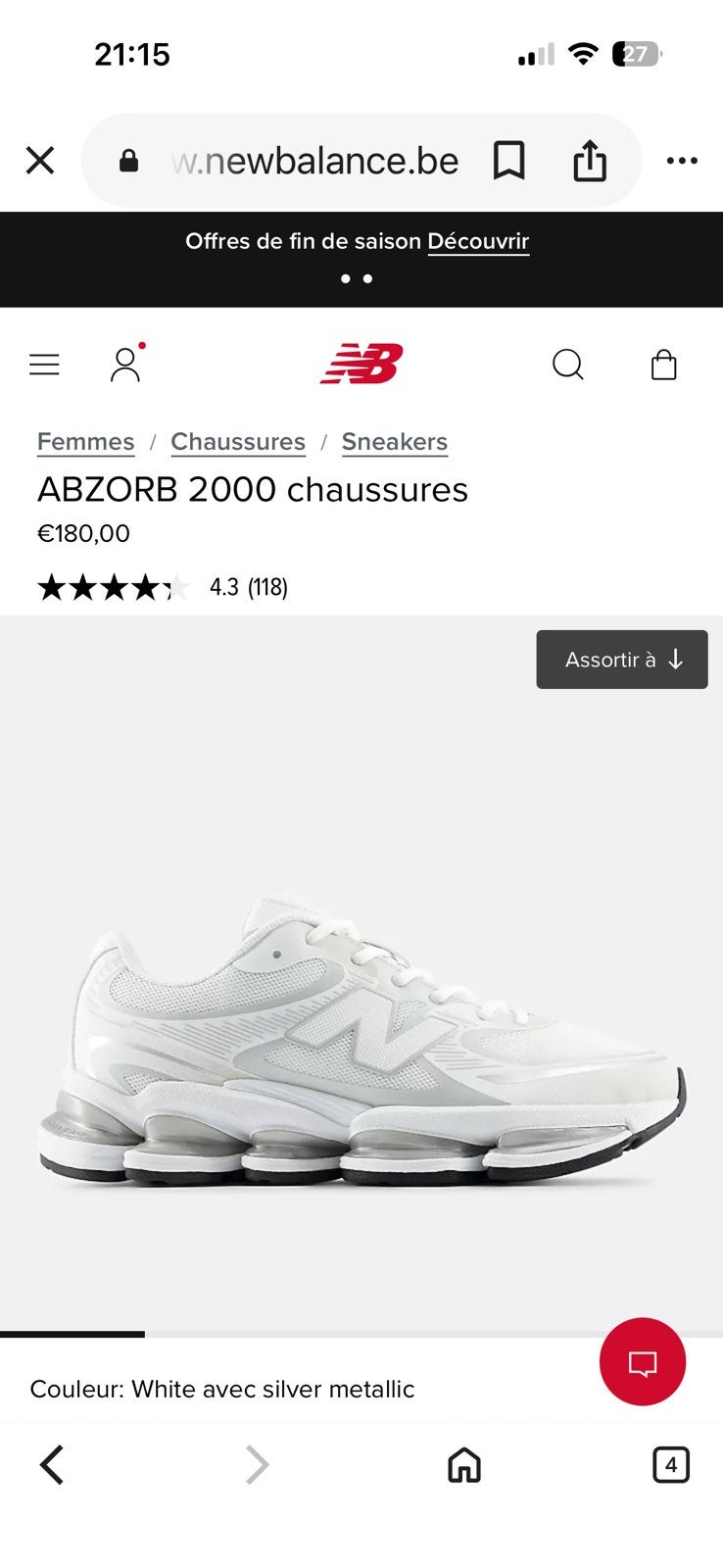 Basket new balance absorb U2000 pointure 42,5, Enlèvement, Comme neuf
