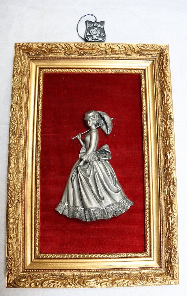 reliëfschilderij Etain du Prince - vrouw, Antiek en Kunst, Ophalen, Klassiek, Ingelijst, Portret of Personen