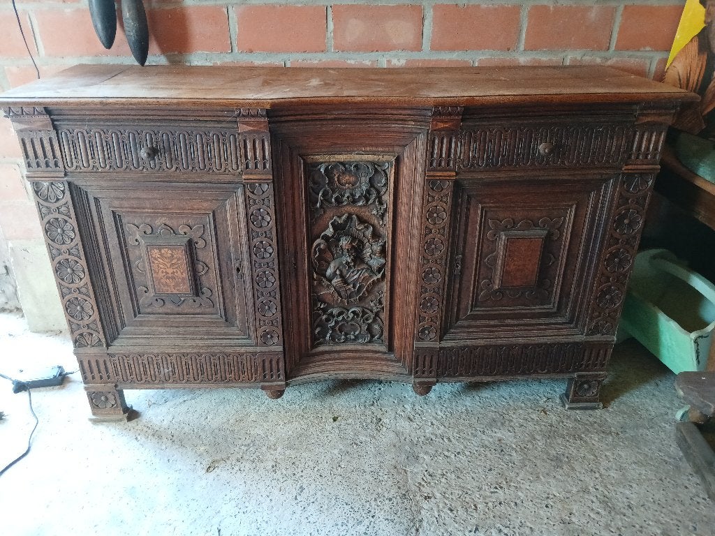 Oude eiken barkast, Antiek en Kunst, Antiek | Meubels | Kasten, Ophalen