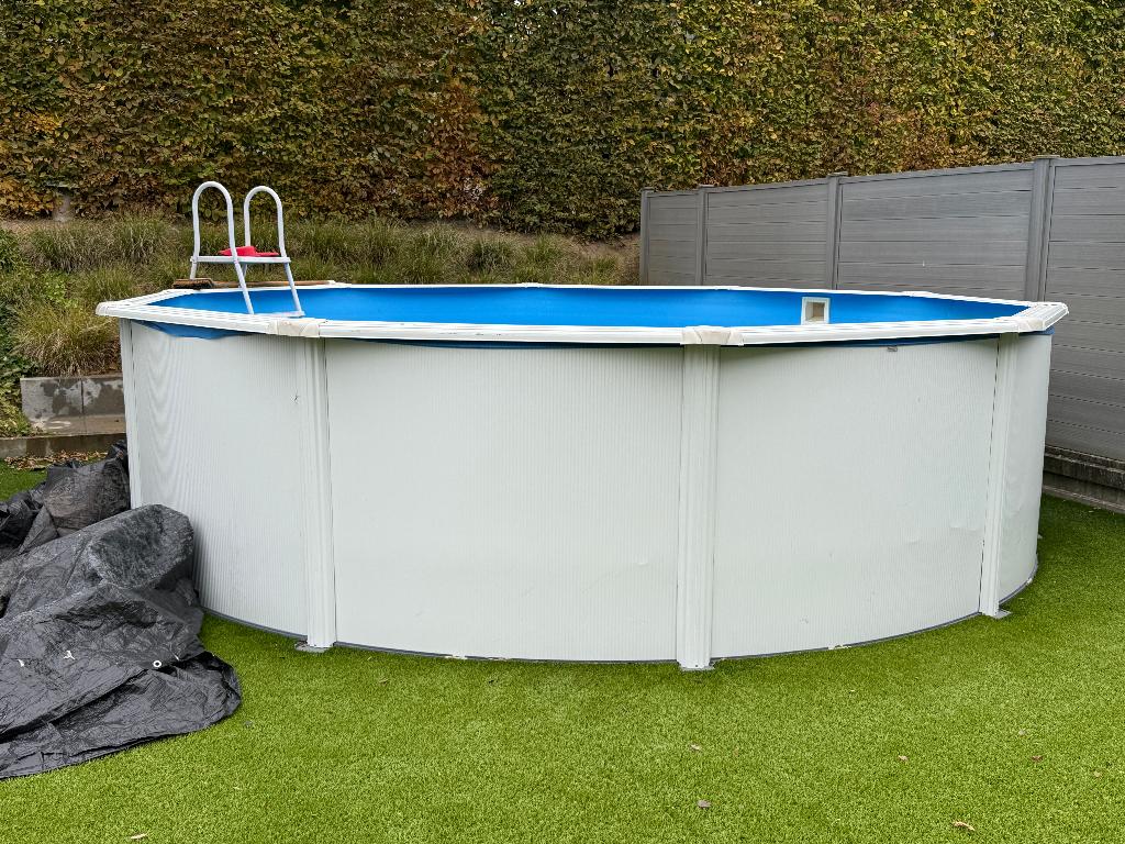 Zwembad Gré rond 4m60 incl. warmtepomp, stofzuigers enz., Ophalen, Gebruikt, 80 tot 120 cm, Rond