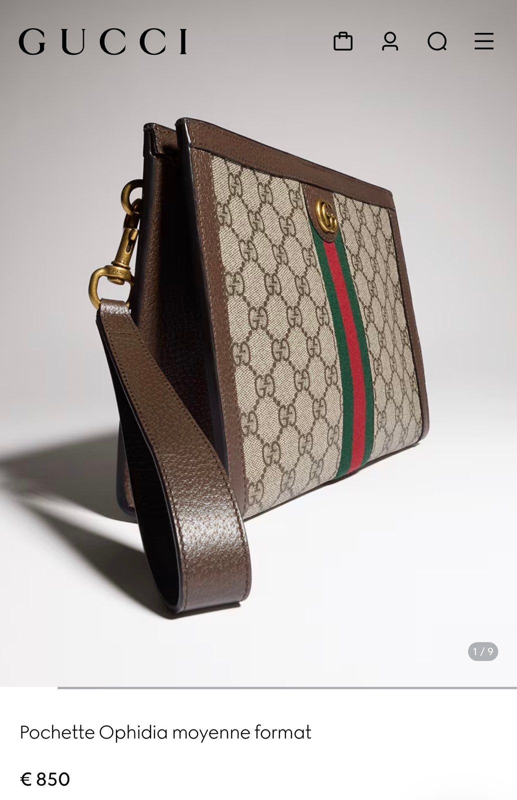 Sacoche pochette Gucci a vendre, Handtassen en Accessoires, Ophalen, Zo goed als nieuw, Overige merken