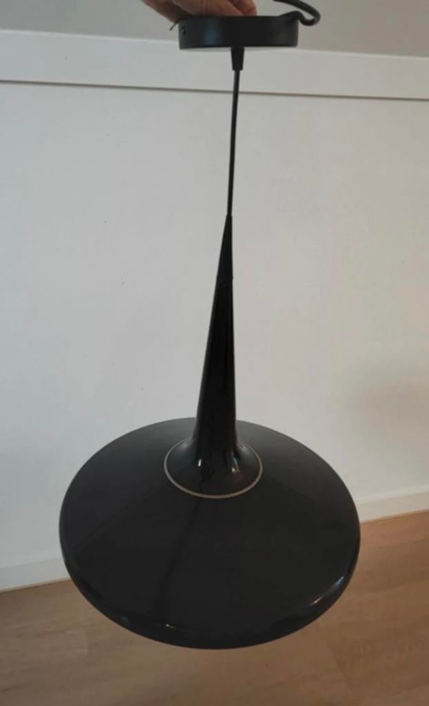 Fritz Hansen zwarte space age designhanglamp : Juicy, Antiek en Kunst, Kunst | Designobjecten, Ophalen of Verzenden