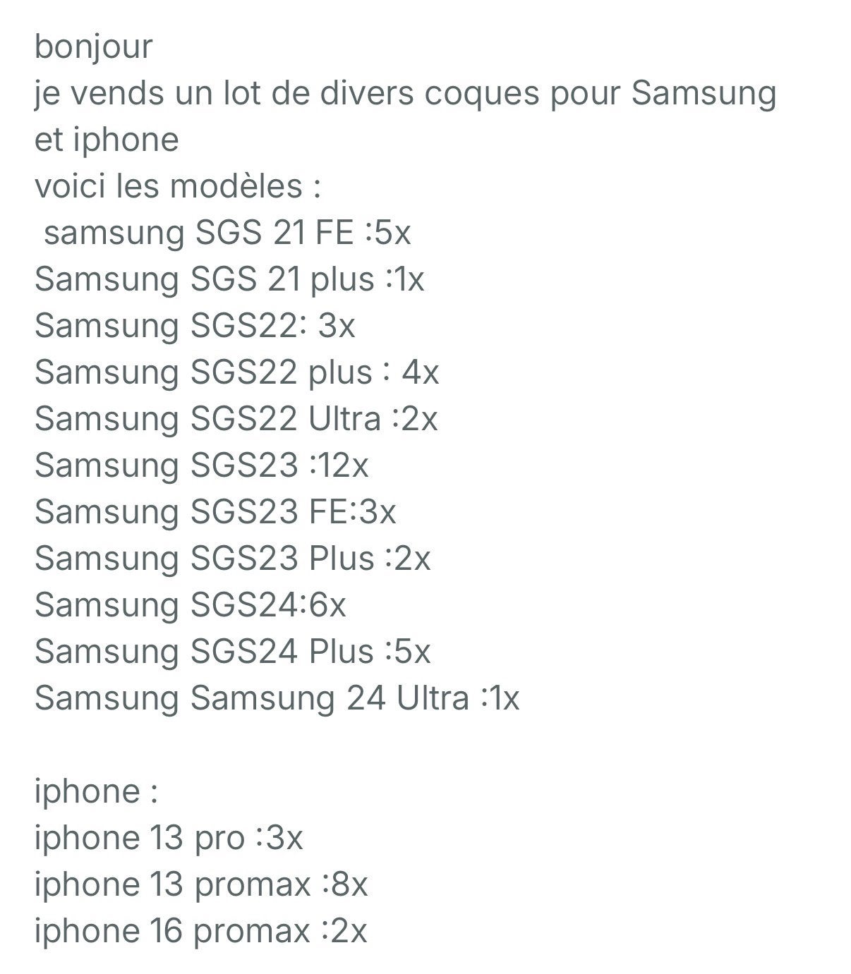 lot de Divers Coques de Gsm samsung et Iphone, Télécoms, Enlèvement ou Envoi, Neuf, Autres modèles