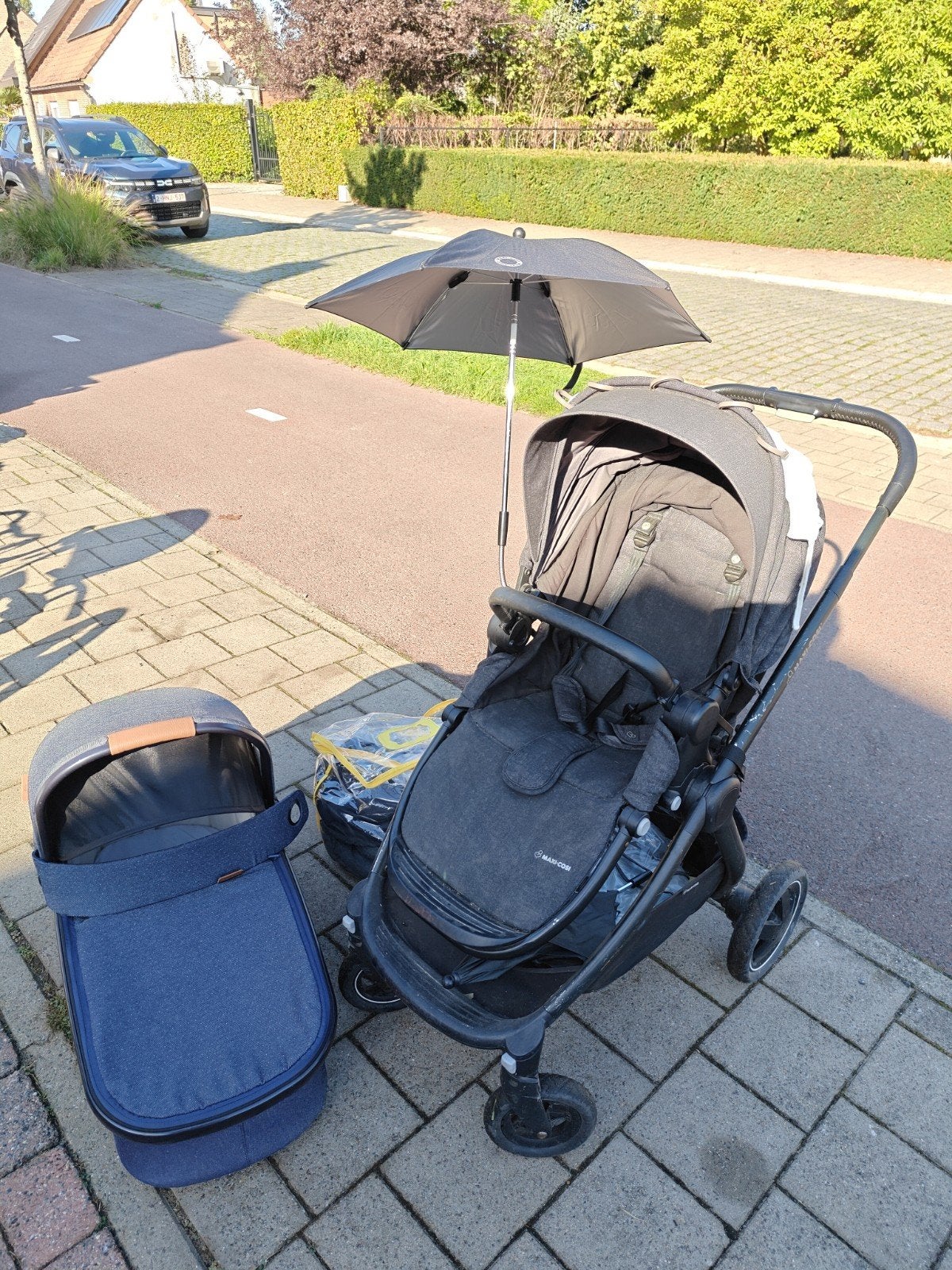 buggy maxi cosi + draagmand, Poussette combi, Enlèvement, Utilisé, Avec nacelle