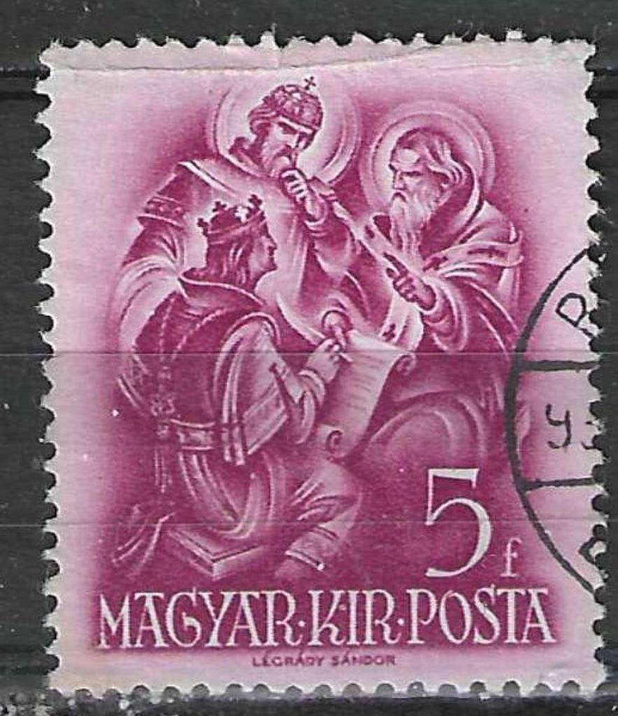Hongarije 1938 - Yvert 493 - Stefanus I - 5 fi. (ST), Postzegels en Munten, Postzegels | Europa | Hongarije, Verzenden, Gestempeld