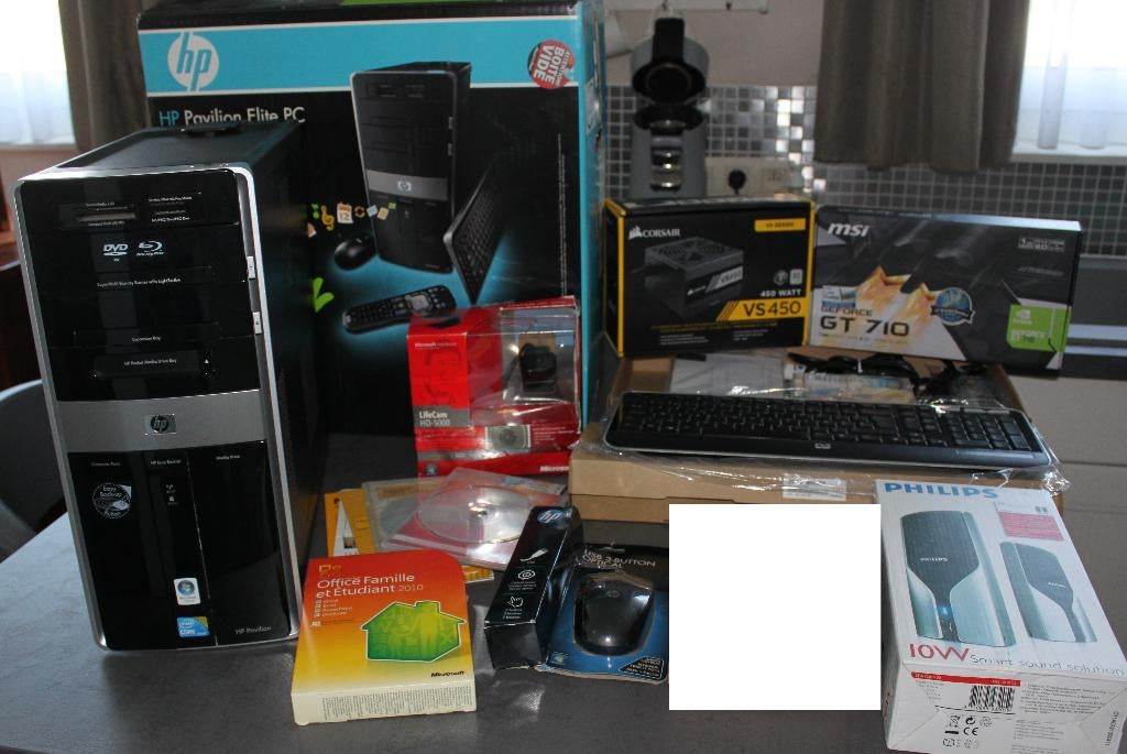Tour I7 12GB 1,5 TB HP m9770BE + Accessoires en TBon état, Computers en Software, Desktop Pc's, Gebruikt, HDD, 8 GB, Met videokaart