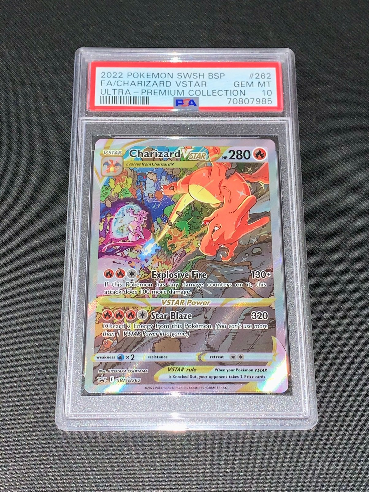 2022 POKEMON SWSH BSP FA CHARIZARD VSTAR PREMIUM PSA 10 Card, Ophalen of Verzenden, Nieuw