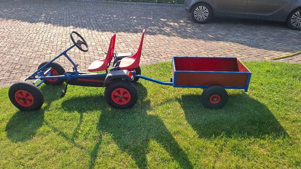 Blauwe Berg go-cart skelter rode accessoires + aanhangwagen, Kinderen en Baby's, Ophalen, Zo goed als nieuw, Berg, Duozit
