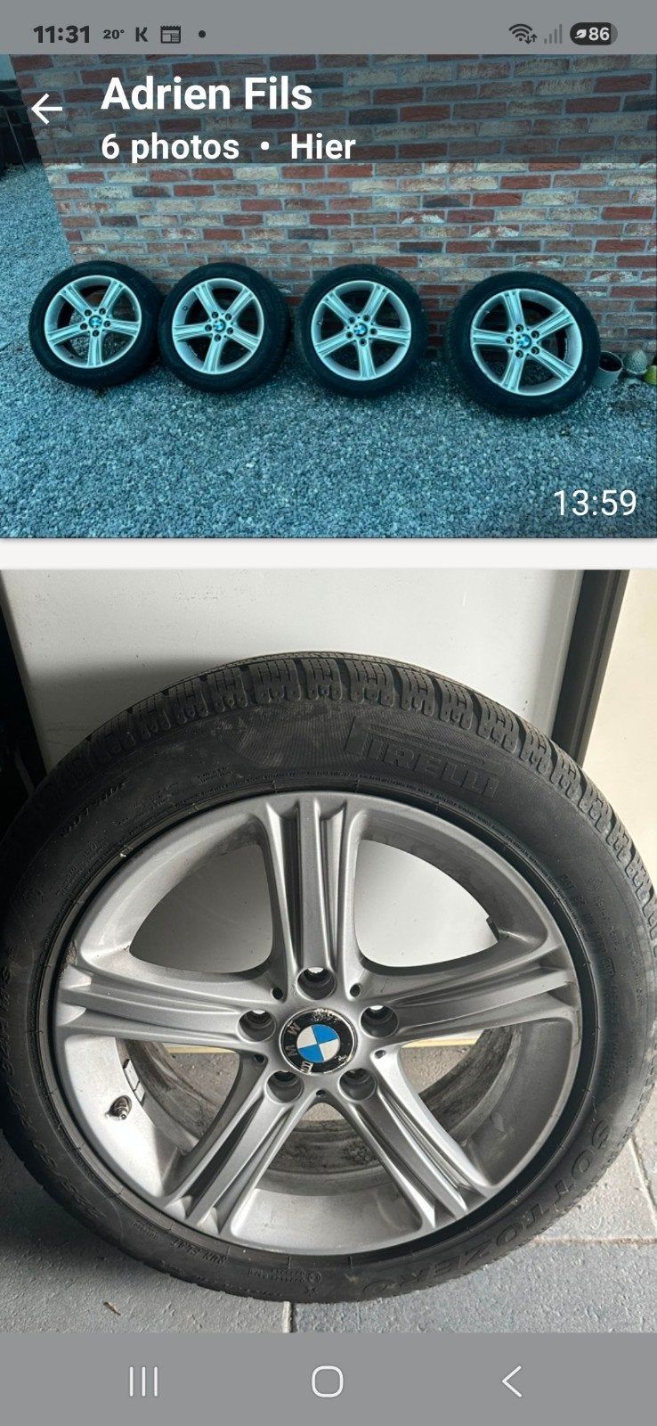 jantes pour BMW Kit Hiver, Enlèvement, 17 pouces, Pneus hiver, Pneu(s)