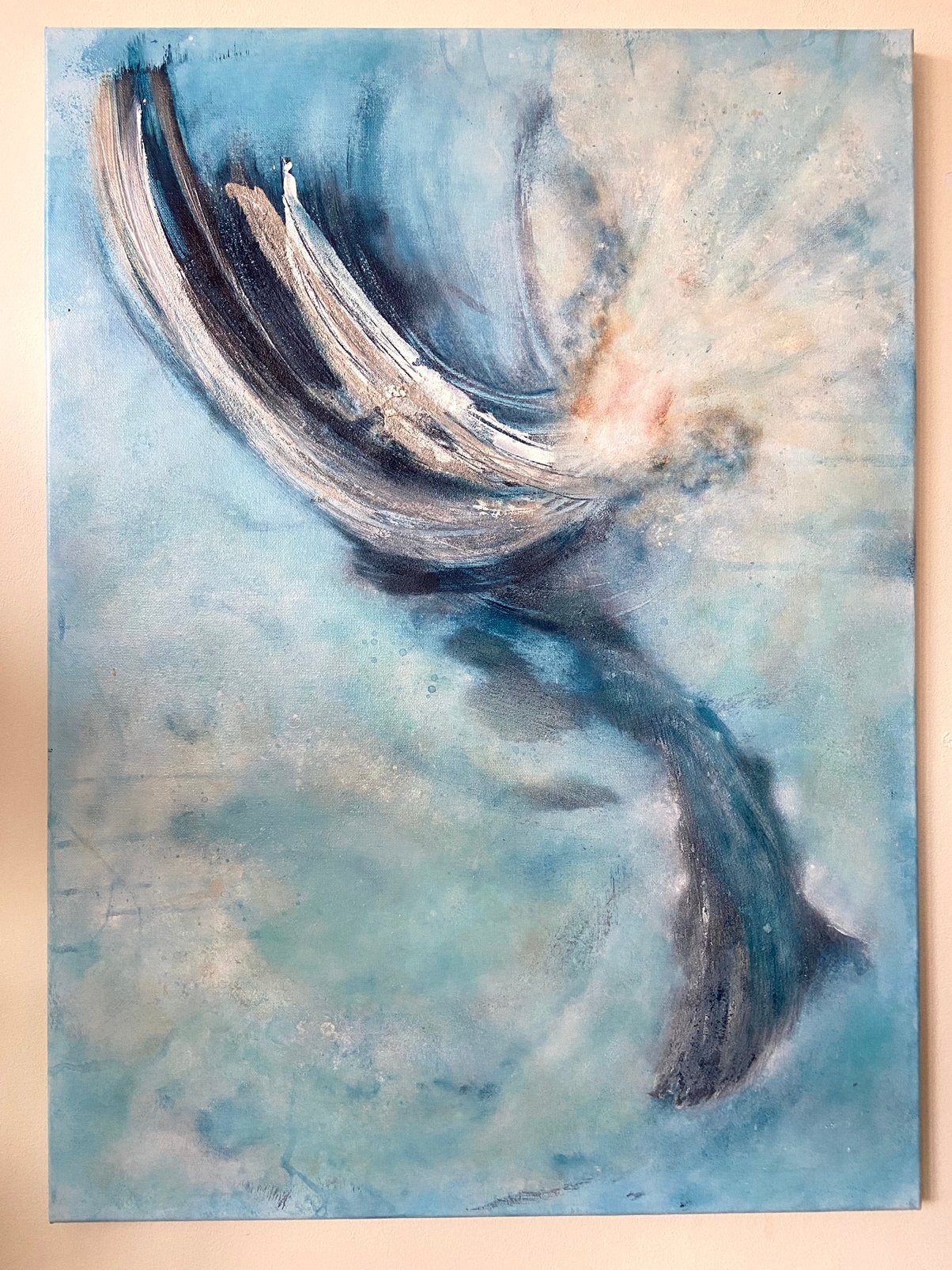 55x75cm, acrylpasta en 3D-structuurpasta. Ik ben de schilder, Ophalen of Verzenden
