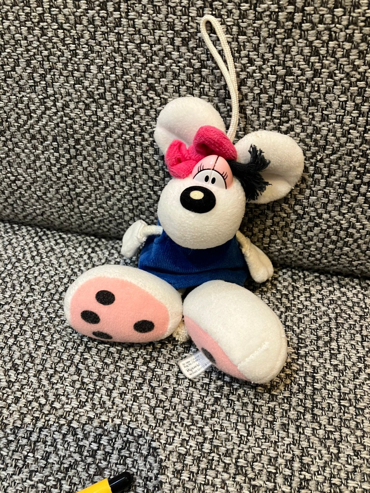Peluche Diddl 13 cm robe Diddlina bleue, Collections, Enlèvement ou Envoi, Diddl, Utilisé, Peluche