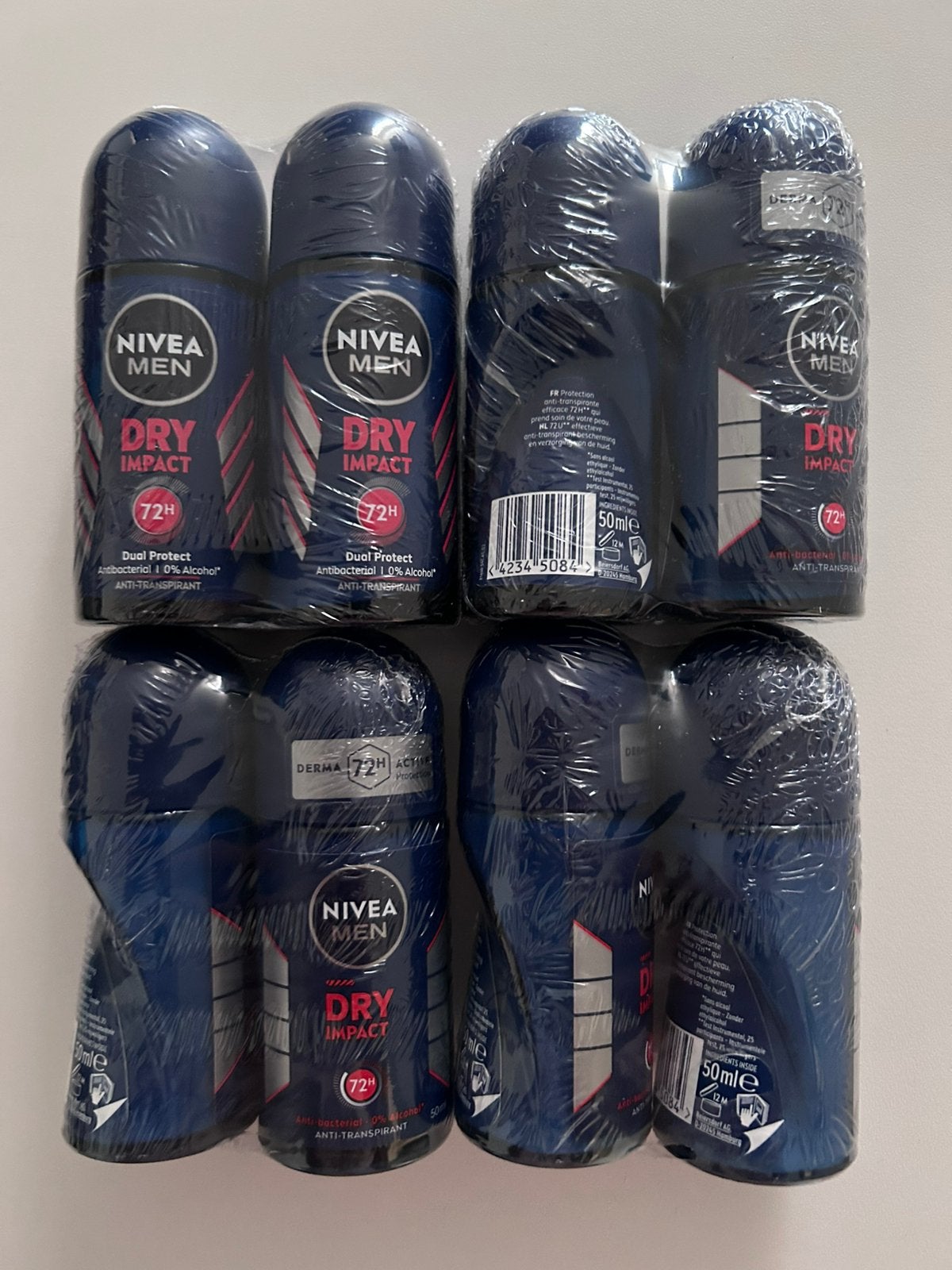8x Nivea Men deo Dry Impact+ roller, Diversen, Ophalen, Nieuw