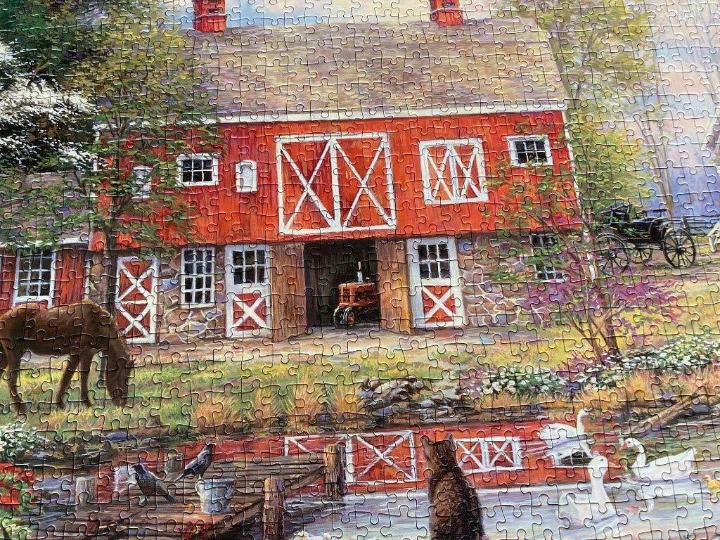 Puzzle :  Chuck Pinson Col : Reflections on country living, Hobby & Loisirs créatifs, Enlèvement ou Envoi, 500 à 1500 pièces, Comme neuf