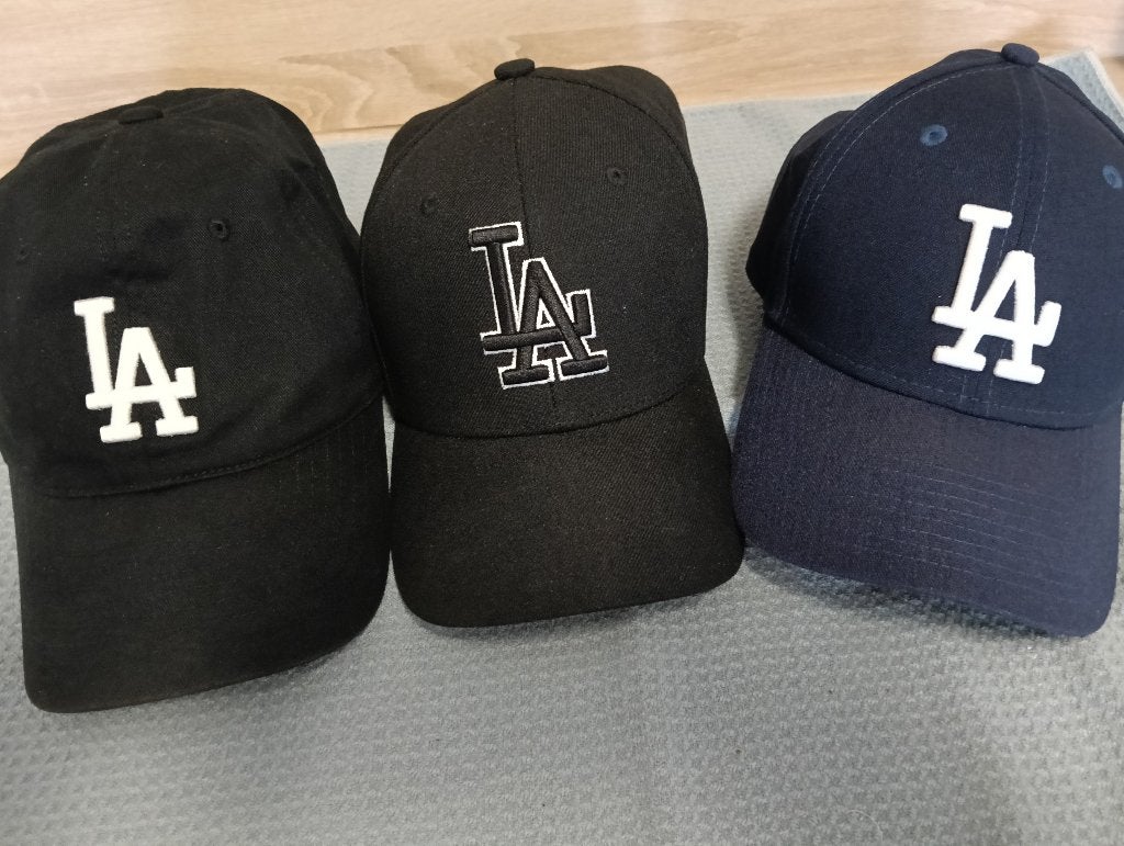 3 Baseball petten LA, Ophalen, Zo goed als nieuw, One size fits all, Pet
