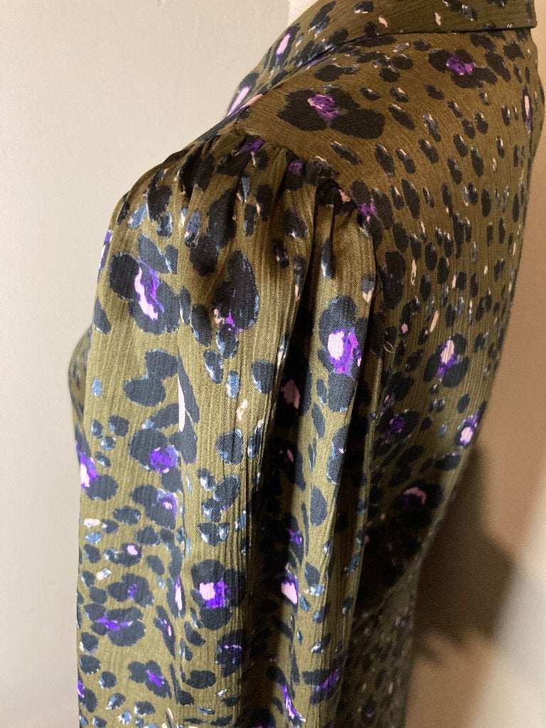 Lang kaki kleed in satijn glans van Vero Moda maat M, Vero Moda, Nieuw, Ophalen, Maat 38/40 (M)