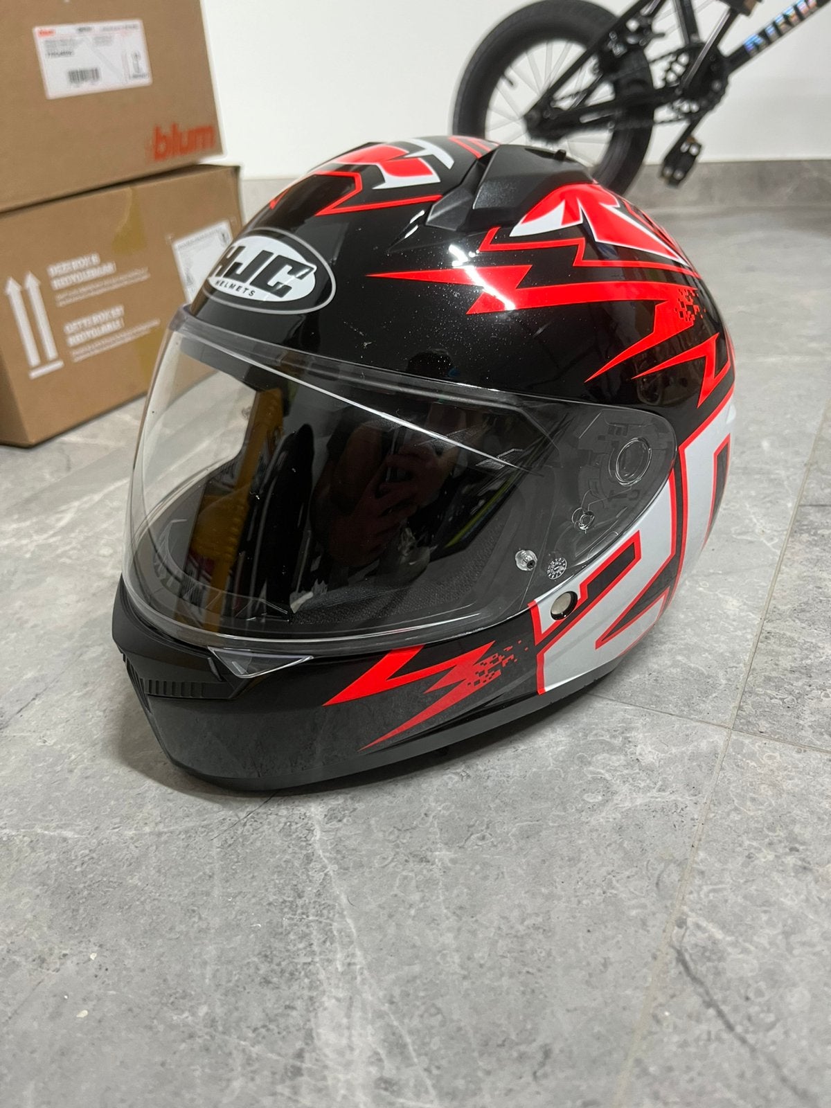 Motorhelm el diablo maat L, Ophalen, L