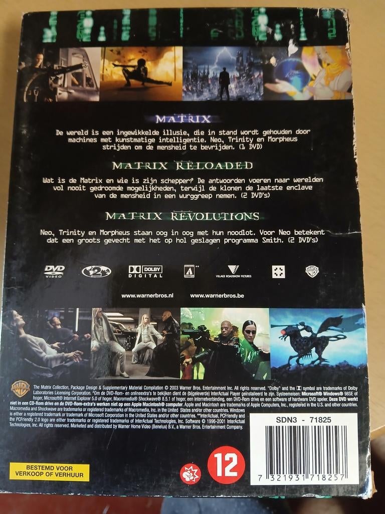 MATRIX COMPLEET 3DVD BOX, Cd's en Dvd's, Ophalen of Verzenden