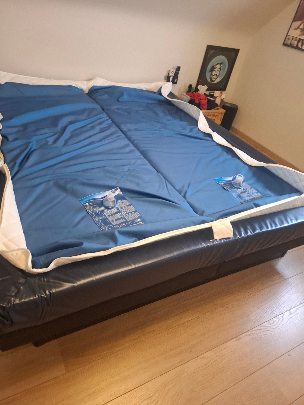 Nieuw Waterbed [7maand oud]220cm x 180cm  gestabiliseerd, Huis en Inrichting, Slaapkamer | Waterbedden, Ophalen, Duo-systeem, 180 cm