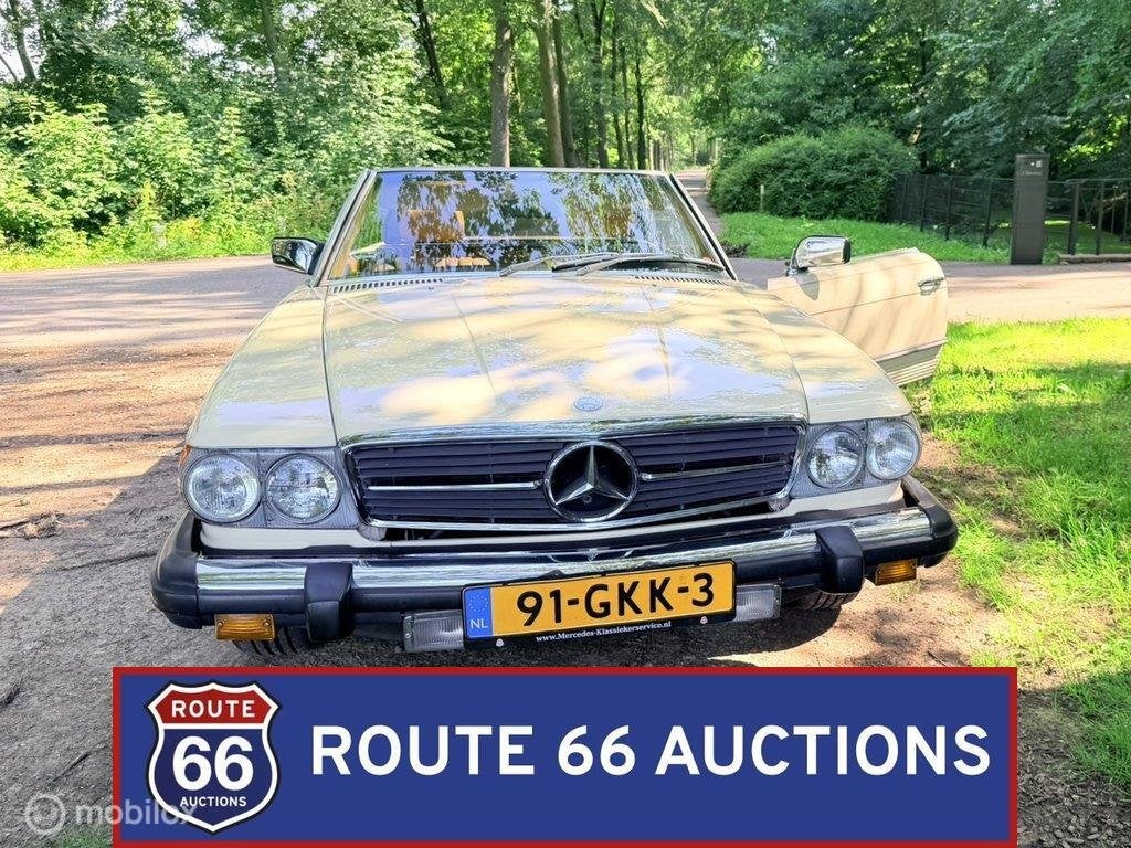 Mercedes-Benz 380 SL | 1983 | Route 66 Auctions, Zwart, Mercedes-Benz, Bedrijf, Handgeschakeld