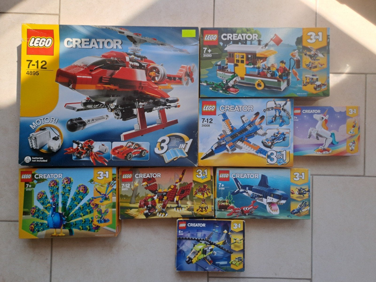 Lego Creator 4895 31093 31008 31088 31157 31073 31092 31140, Kinderen en Baby's, Speelgoed | Duplo en Lego, Ophalen, Compleet