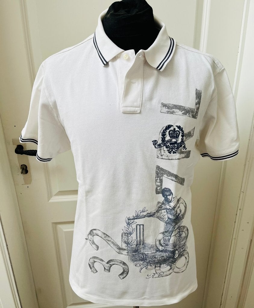 Polo blanc Ralph Lauren Custom Fit XL — Imprimé graphique, Vêtements | Hommes, Polos, Porté, Taille 56/58 (XL), Blanc, Enlèvement ou Envoi