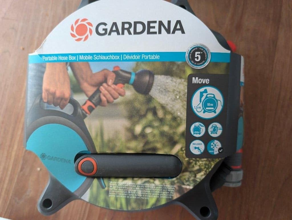 Gardena draagbare slangenbox move 10 m: € 40, Enlèvement ou Envoi, Neuf, Tuyau d'arrosage