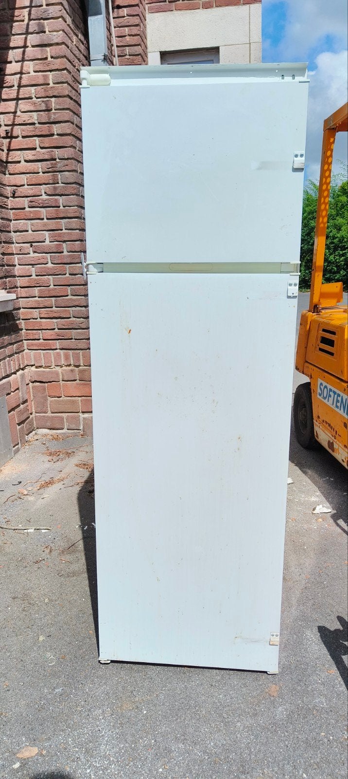 Oude inbouwfrigo met vriesvak GRATIS KAPOT, Ophalen, 160 cm of meer, Niet werkend, 45 tot 60 cm