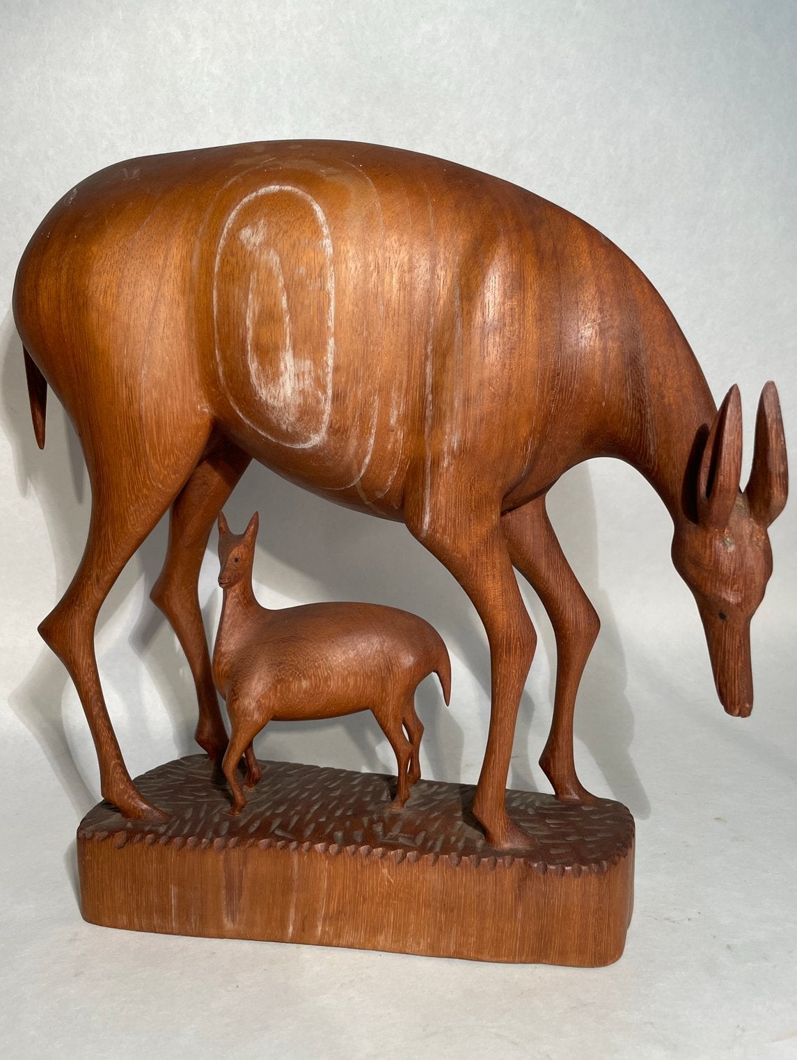 Vintage teakhouten sculptuur (jaren 1960), Ophalen, Houtsnijwerk, 20 - 50 cm, Hout