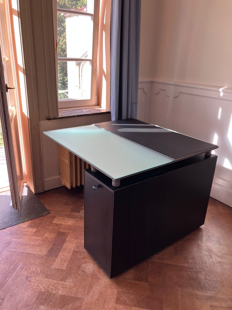 Iconisch Belgisch 90's bureau (Bulo M2), Ophalen, 100 cm, Zo goed als nieuw, 100 cm
