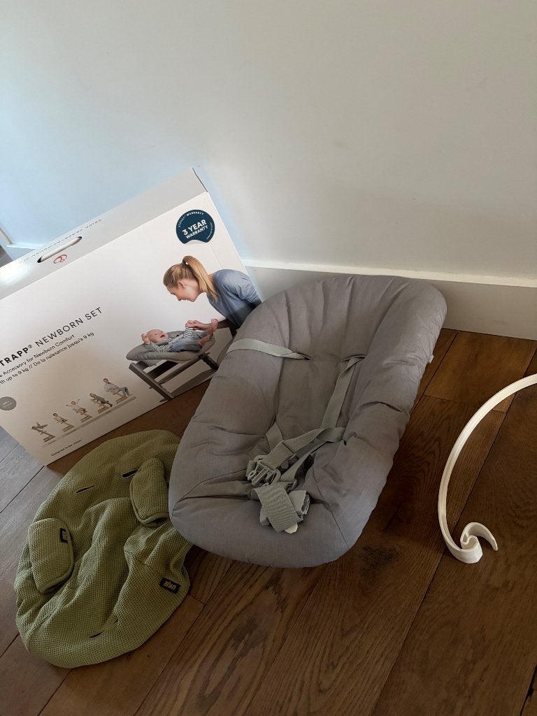 Tripp Trapp babyset met beschermhoes, Kinderen en Baby's, Ophalen of Verzenden, Zo goed als nieuw, Overige typen, Gordel(s)