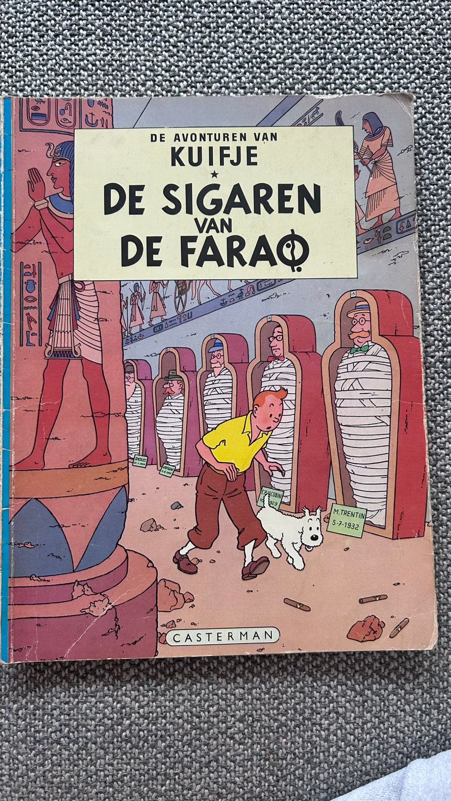 De Sigaren van de Farao – Vintage Casterman‑uitgave (1969), Enlèvement ou Envoi, Tintin, Utilisé