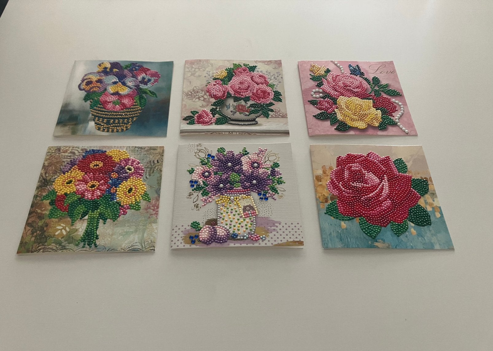 Wenskaarten bloemen, Hobby en Vrije tijd, Kaarten | Zelfgemaakt, Ophalen of Verzenden, Zo goed als nieuw
