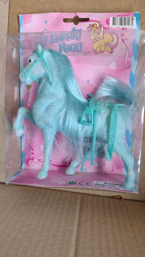 Speelgoed paard blauw glitter, Enlèvement ou Envoi, Neuf
