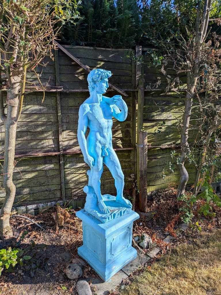 Beeld David op sokkel in grondkleur, Ophalen, Gebruikt, Mens