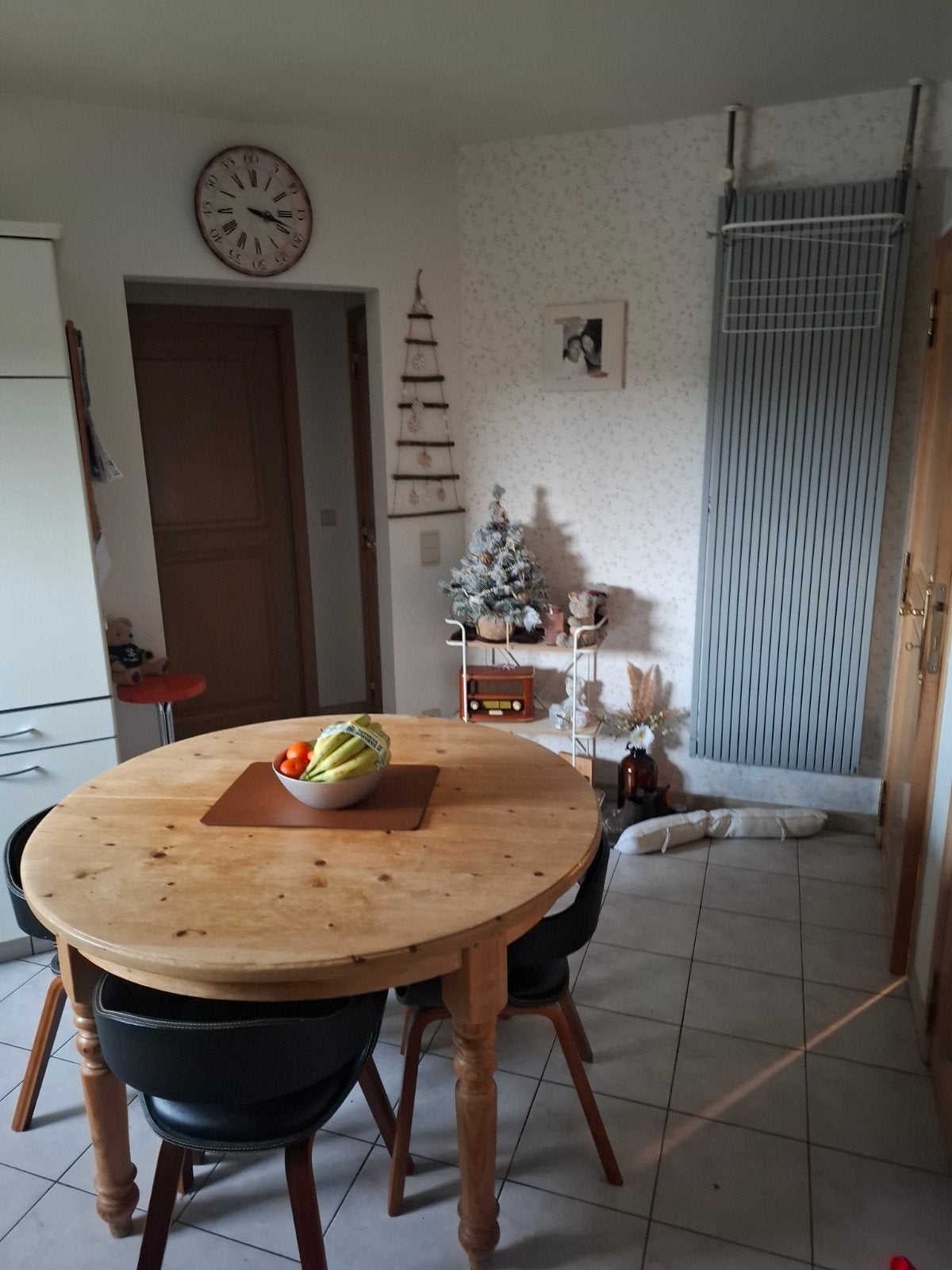 Ronde massief landelijke houten tafel 120 diameter