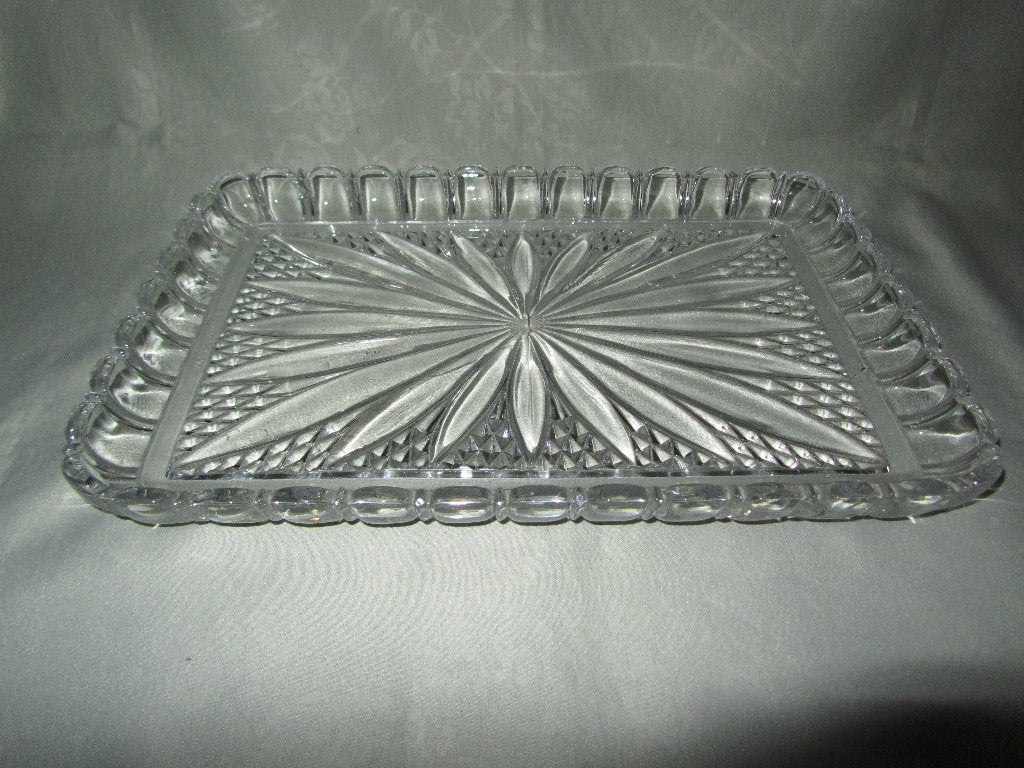 Cristal Val-Saint-Lambert, Valembert: rare plat de service !, Antiquités & Art, Enlèvement